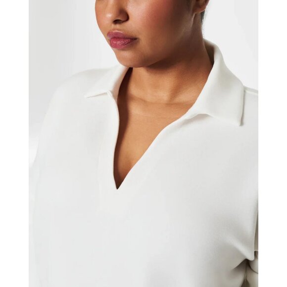 Spanx AirEssentials Polo Top Powder Size Large - Picture 2 of 6